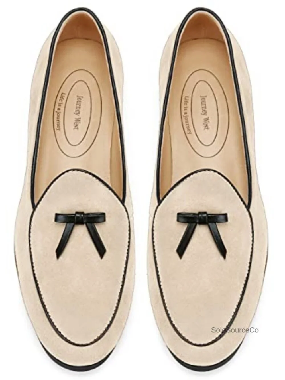 Journey West Suede Tassel Loafer Women Slip-On Belgian Penny Casual